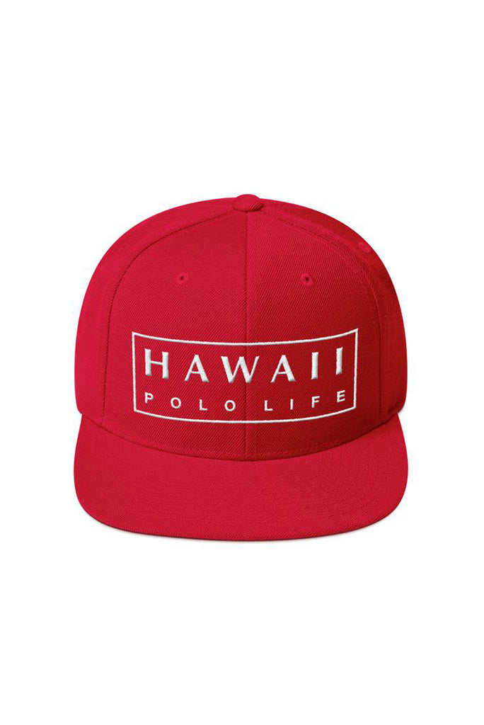 HPL Boxed Logo Snapback Red Hat - Hawaii Polo Life